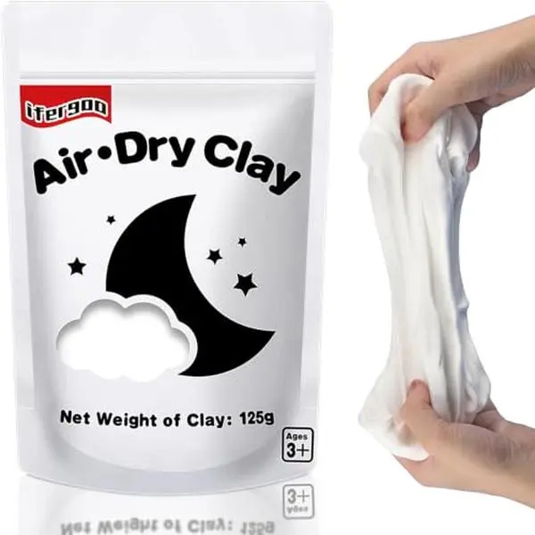 ifergoo 125g White Air Dry Clay, 4.41 oz Foam Magic Modeling Clay for Kids ifergoo 125g White Air Dry Clay, 4.41 oz Foam Magic Modeling Clay for Kids