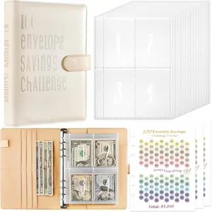 100 Envelopes Money Saving Challenge Save $5050 in 100 Days A5 Budget Money Saving Challenge Book Binder with 100 Cash Envelopes, With 3 Savings Tracking Sheets and budget Planner  Khaki