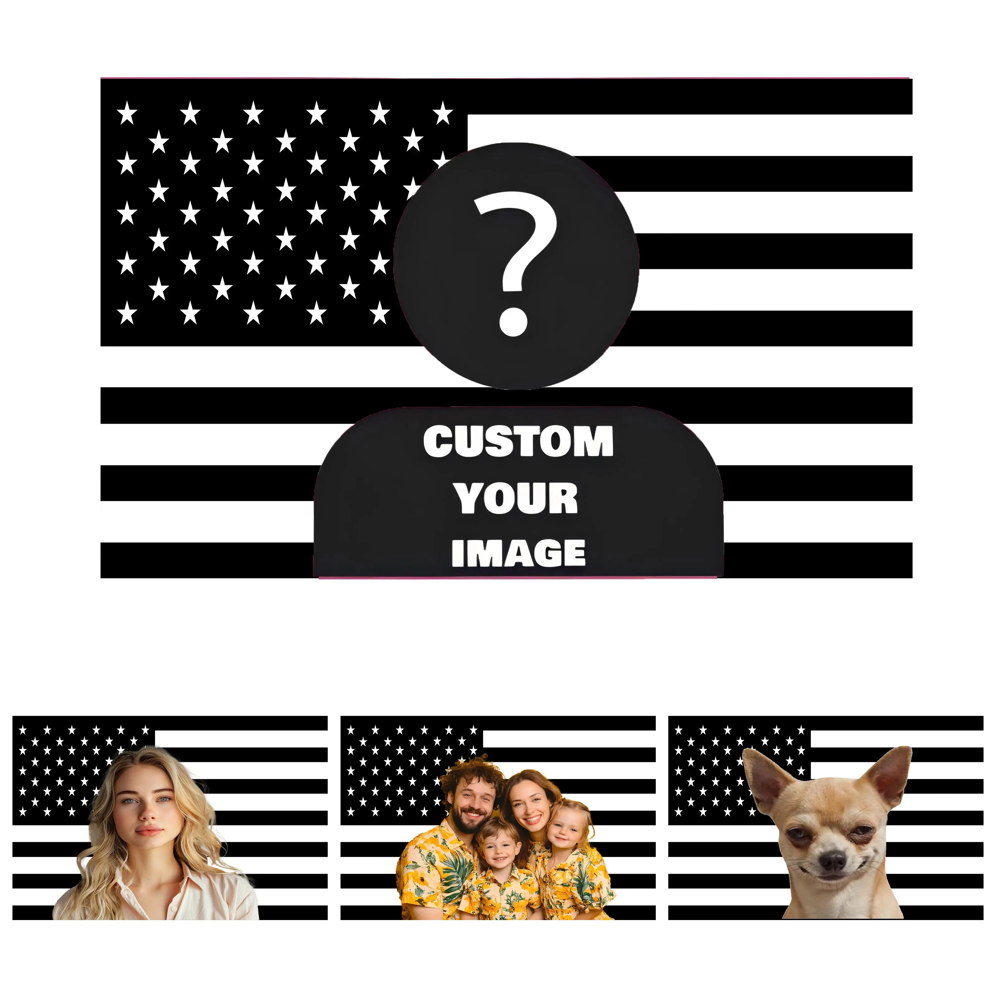 Personalized Custom Print Polyester American Flag Tapestry with Metal Hanging Accessory - Bold Colors, Fade-Resistant, Custom Image, Flags for Room, College Dorm Home Decor Supplies (Add Picture/Text, Personal Brand Customizable)