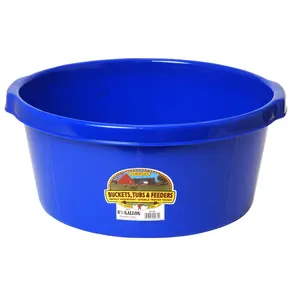 Little Giant 6.5 Gallon Plastic All Purpose Plastic Pond Tub w/ Hand Grips, Blue Little Giant 6.5 Gallon Plastic All Purpose Plastic Pond Tub w/ Hand Grips, Blue