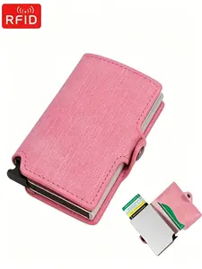 Fashion RFID Blocking Pop-Up Wallet, Luxury Credit Card Holder, Big Capacity Money Bag, Stylish & Functional for Men & Women RFID Bifold