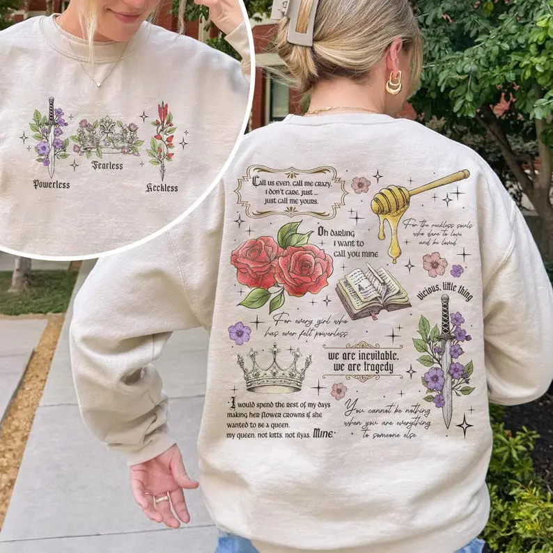 Powerless Bookish Sweatshirt For Fan, Kai Azer I Love You TShirt, Fearless Fan Shirt, Gift for Bookworms, Romantic Quotes