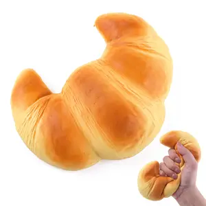 Squishy Slow Rising Toys for Kids Bread Foam Food Croissant Jumbo Big Stress Squishes Cute Giant Squeeze Toy Soft Plush Toy