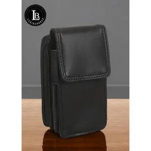 Leatherboss Cigarette Case Lighter holder With Attached All Around Zipper Wallet