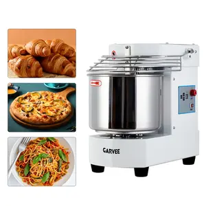 650W Dual Rotating Commercial Dough Mixer, 10.5QT Electric Stand Mixer with Capacitive Display Timer, Safety Shield & Food-Grade Stainless Steel Bowl for Pizza Bread Bakery Kitchen