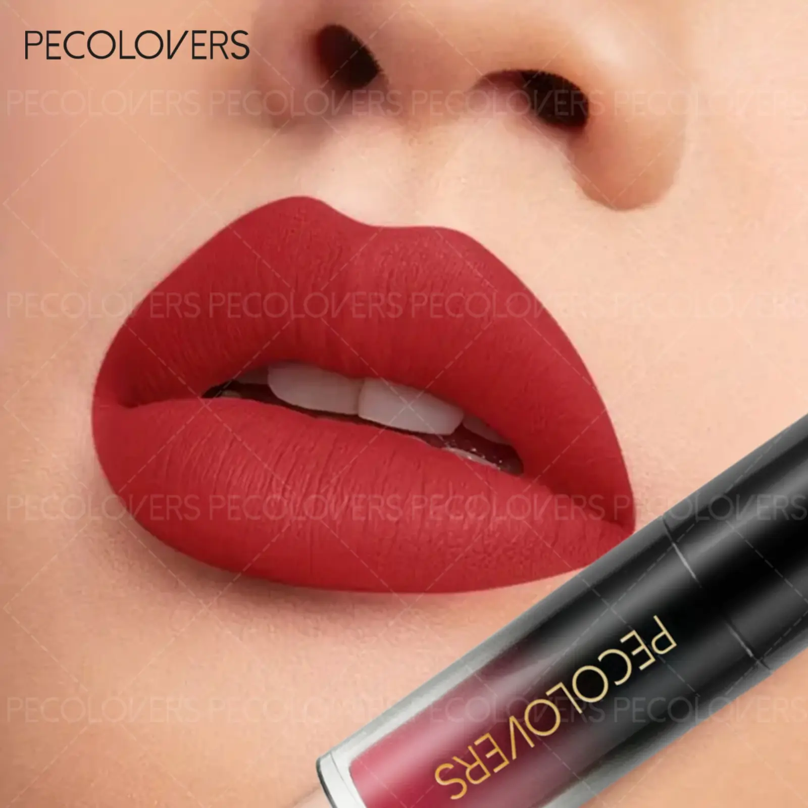 1PC Waterproof Lipstick Lip Gloss Makeup Nude Velvet Non-stick Cup Lip Tint Longlasting Matte Luxurious Long Lasting Sexy Red Brown Liquid Lip Stick Individual Lipsticks