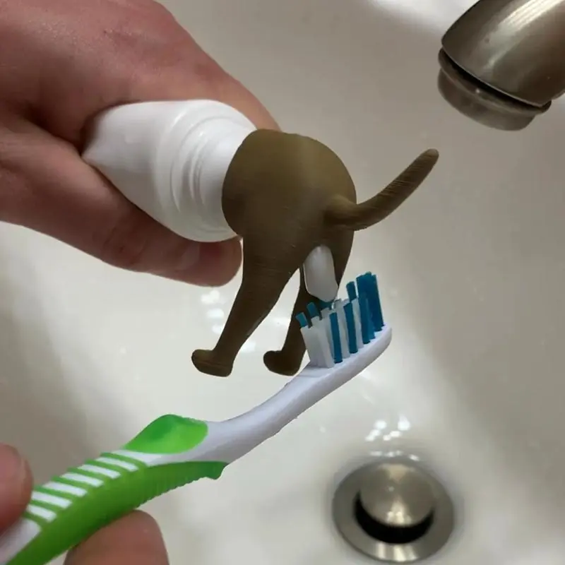 1pc Pooping Dog Butt Toothpaste Topper: Unique Design Funny Novelty Gag Gift for Dog Lovers，Funny Gifts, Joke Gifts for Friends, Humorous Party