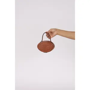 Pre-owned Celine Designer Handbag/Wallet Mini Oval Triomphe Top Handle