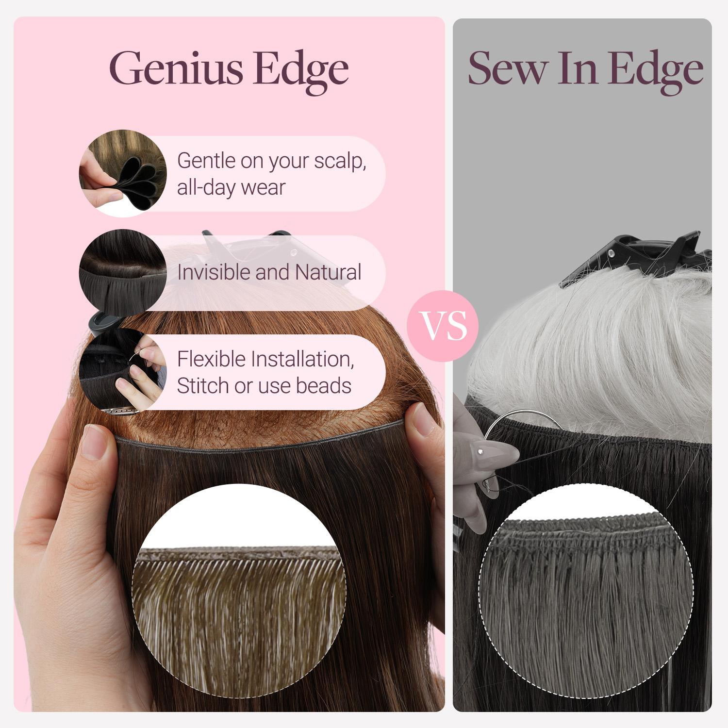 GOO GOO Genius Weft Hair Extensions Human Hair ,  14-24 Inch Sew In Remy  Human Hair for Natural Look & Volume, Reusable & Straight Hair for Women#SpringStatements