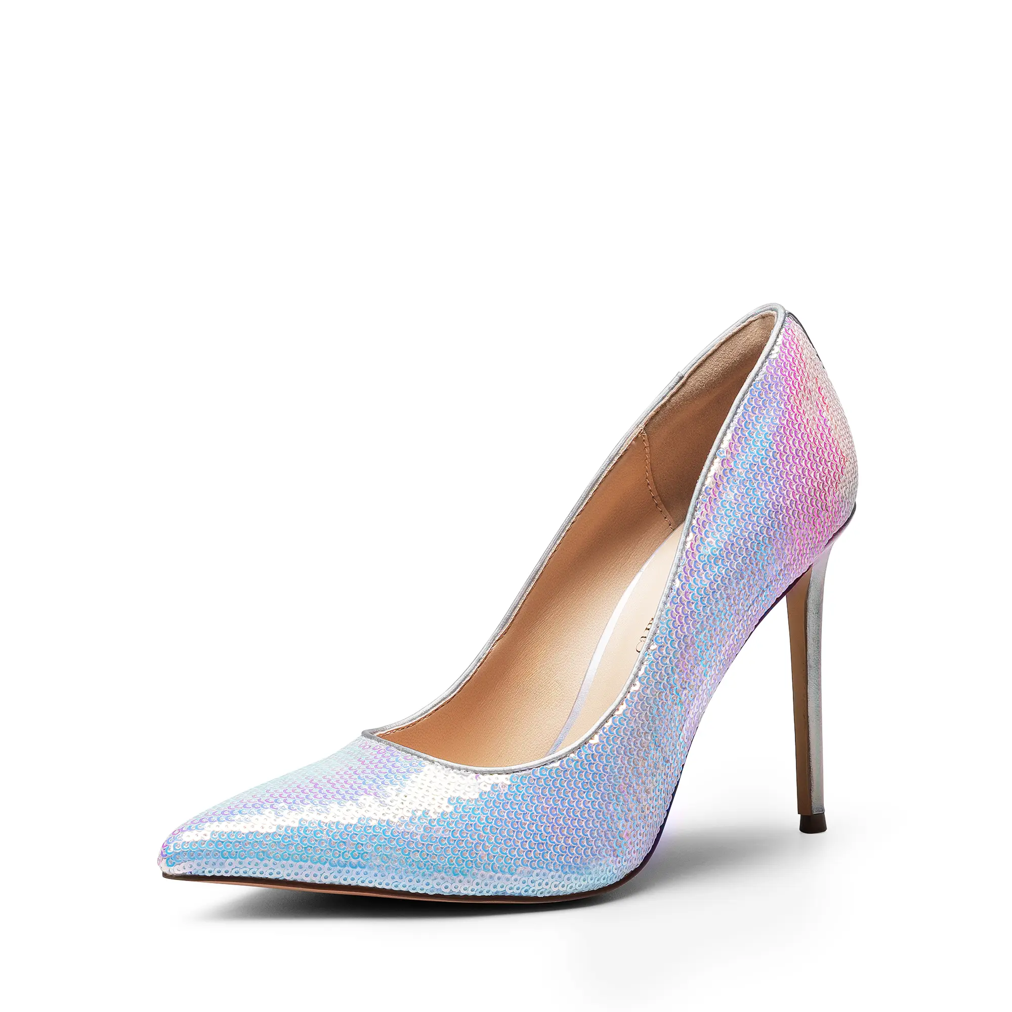 DREAM PAIRS Women's Classy Sparkly Sequin Stiletto High Heels - Fashion Footwear, Pointed Toe Pumps for Formal Occasions