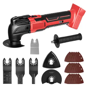 Outdoorfun Cordless Oscillating Multi-Tool for Milwaukee 20V Battery Portable Brushless Motor 6 Variable Speed Multi-Tool for Scraping,Sanding,Cutting Wood