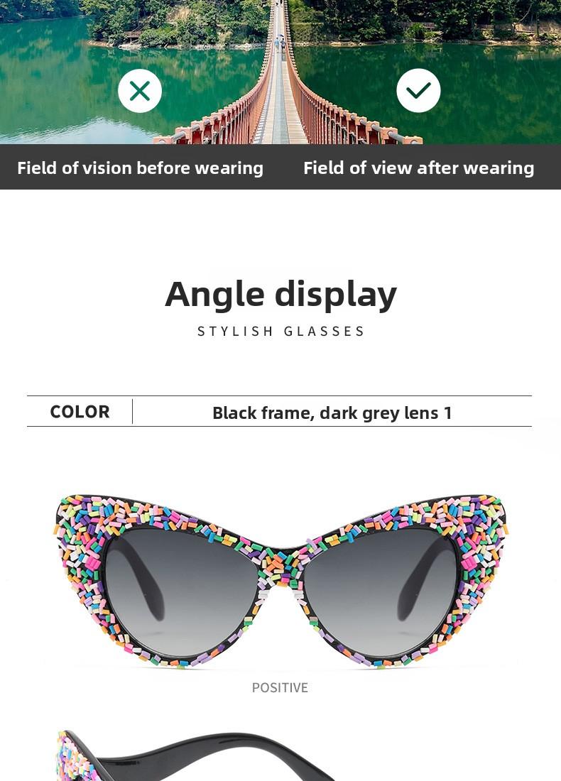 Fashion Cat Eye Rhinestone Sunglasses