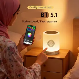 Arabic Azan Quran Islamic Koran Muslim Ramadan Arab Portable Bluetooth Speaker Night Light Holy Bright Lamp Sound Box Music Wireless Caixa De Som Bocina Mp3 Blutooth Altavoces Mini Coluna Home Gift Acoustics
