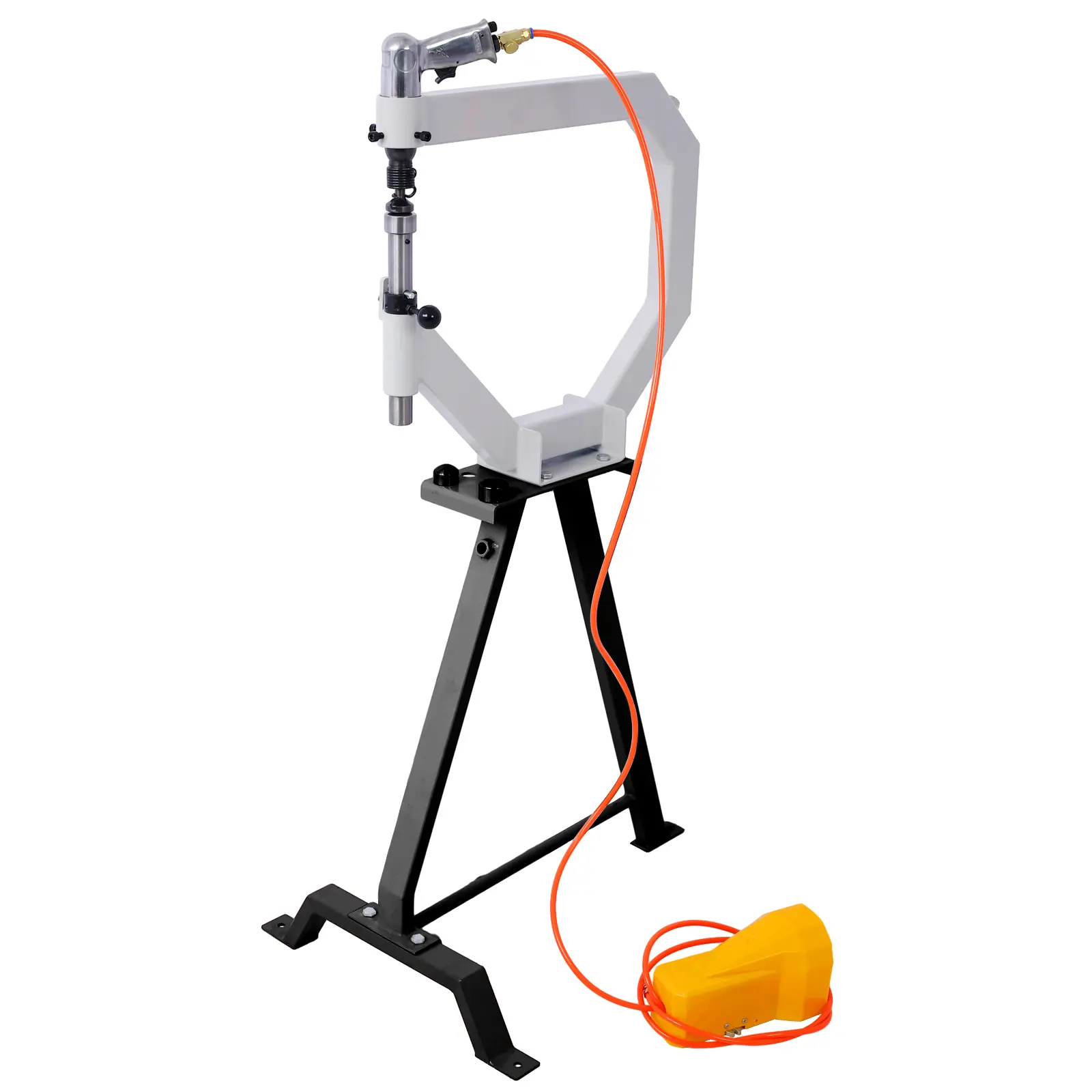 19.6" Throat Pneumatic Metal Planishing Hammer, Complete with Steel Support Stand & Foot Pedal, Industrial Tool for Blacksmithing, Auto Body & Motorcycle Metal Fabrication