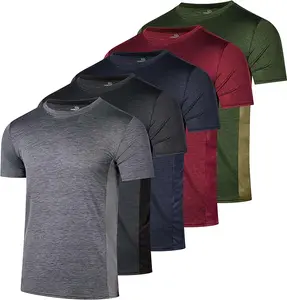 {5-Pack} Men's Active Athletic Dry-Fit Performance T-Shirts (S-3XL)