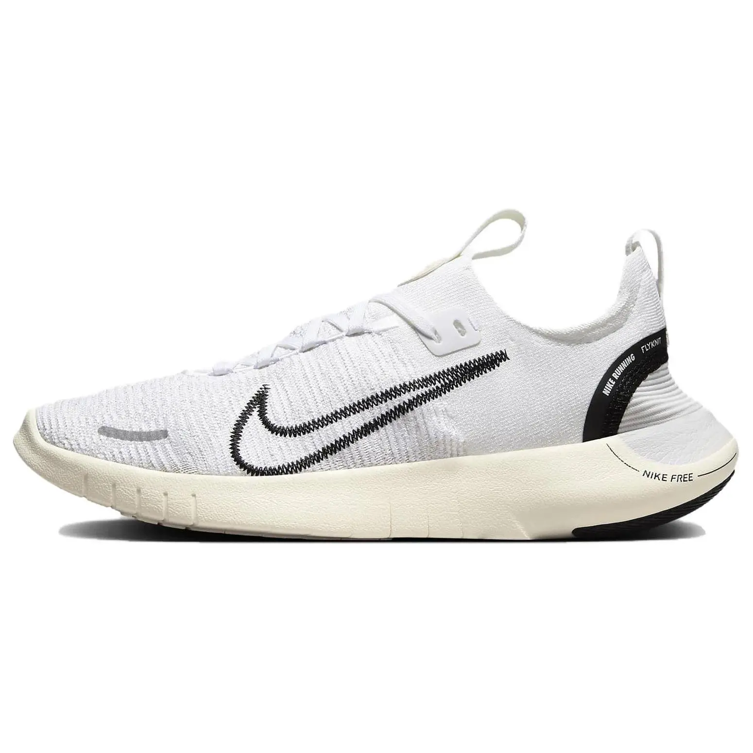 Nike Free Rn Nn Road Running Shoes White Coconut Milk Photon Dust Black' Breathable Low Top Women's DX6482-100