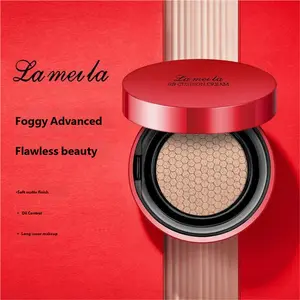 Double Layer Cushion Bb Cream Liquid Foundation, High Coverage Long-Lasting Matte Finish, Transfer-Resistant Formula, Suitable for Combination Skin