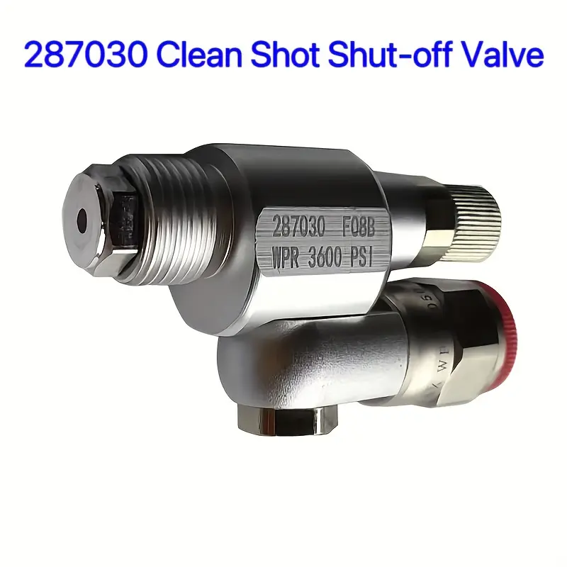 287030 Clean Shot Shut-off Valve Swivel Joint, Thread Spray Gun Paint Sprayer Adapter, Airless Paint 7/8-Inch 180 Degree Rotation With Control Valve Precision Flow Adjustment, Tool Accessories