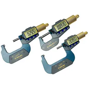 iGaging X-Large Display Electronic Bluetooth Capable Micrometer 0-3"/0-75mm 3 Piece Set