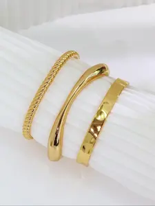 Women's Elegant Textured Design Cuff Bangle, Exquisite Trendy Bangle, Fashionable Jewelry for Women & Girls for Daily & Party Decoration