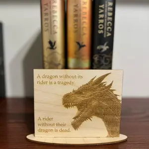Tairn - Fourth Wing quote shelf decor