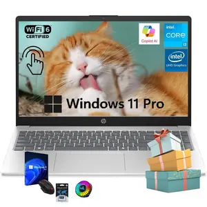 2026 HP 15.6" Touch Laptop, Win 11 Pro, up to 32GB RAM, 512GB SSD, Intel i3-1315U Up to 4.5GHz, Copilot,Bundle Accessory,Suit for Business&Student