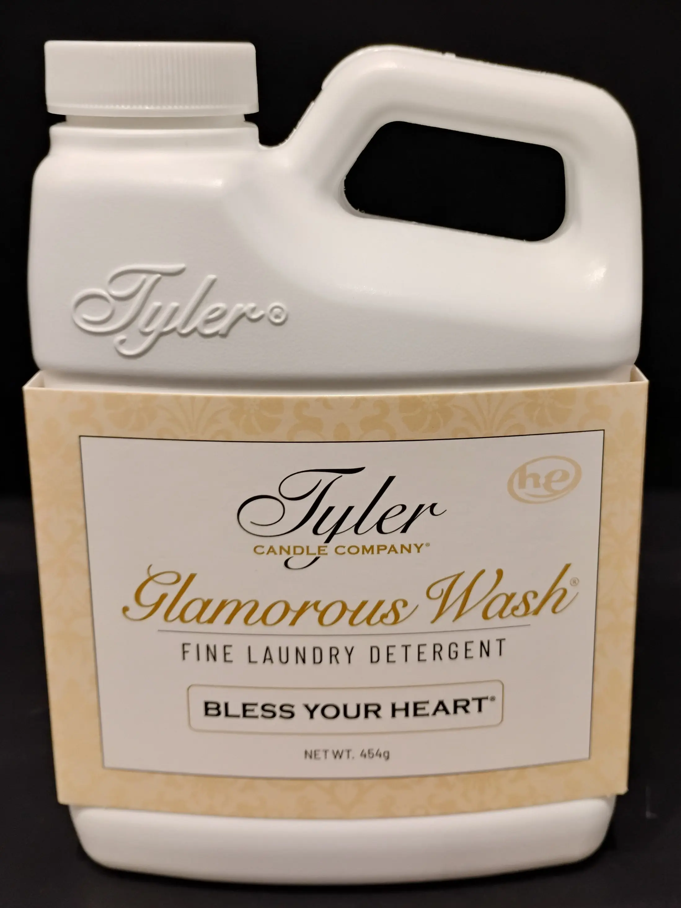 Tyler Candle Company Glamorous Wash Fine Laundry Detergent - Bless Your Heart Fragrance, Hypoallergenic Concentrated Deep Cleansing Liquid Soap, Biodegradable Chemical-Free, Gentle on Fabric Fabric-Softening with Vanilla Note, 454g/16oz Household Cleaners
