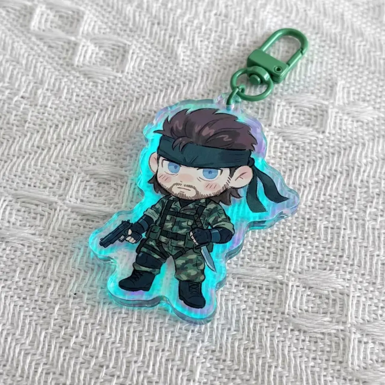 MGS Naked Snake Keychain Charm, Game Fan-Made Collection