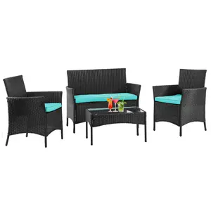 Outdoorfun 3/4-Pieces Patio Furniture Set, Outdoor Chairs Porch Rattan Wicker  Chair with Table, Conversation for Yard,Pool or Backyard
