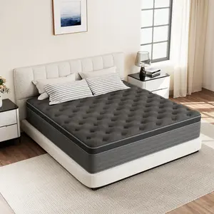 【summergarden】12-inch/14-inch Pocketed Coil Mattress, Twin/Full/Queen/King, Medium Firmness, Lumbar Support, Edge Reinforcement, Ergonomic Design, Fiberglass-Free, Suitable for Homes and Hotels