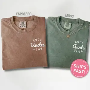 Comfort Colors Aunt Uncle TShirt, Matching Aunt and Uncle Shirts, Cool Aunts Club Shirt,Cool Uncles Club Shirt, New Aunt Uncle Announcement Gift