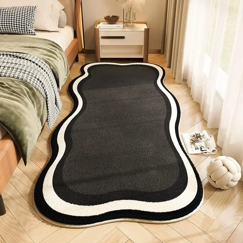 Modern Minimalist Line Pattern Print Rug, Decorative Area Rug, Modern Indoor Rug, Modern Runner Rug, Elegant Long Carpet for Living Room Bedroom Bedside Sofa Coffee Table Hallway Entrance, Machine Washable Rugs, Decorative Rugs