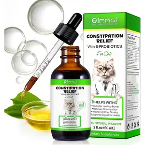 Cat Constipation Relief Liquid Drops Supports Laxative Relief Cat Herbal Supplements Stool Softener Constipation Relief Chicken Flavour 60ml / 2 fl.oz
