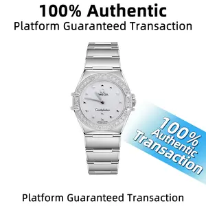 OMEGA Constellation 1561.71.00 Watch Aftermarket Diamond Bezel  22.5mm  White mother-of-pearl dial  Stainless steel with aftermarket diamonds  Quartz movement  WHT018123