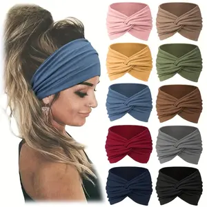 Bohemian European and American sports headbands, women's wide yoga elastic headbands, running headbands, sports headbands, headwear