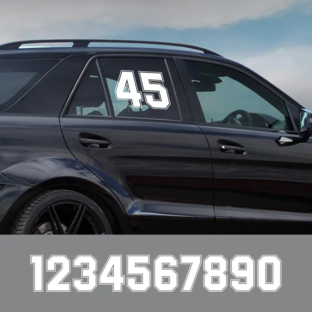 2026 New Car Side Door Custom Number Styling Stickers For 0 1 2 3 4 5 6 7 8 9 Auto Tuning Accessories Vinyl Film Decoration Decals For your Cars