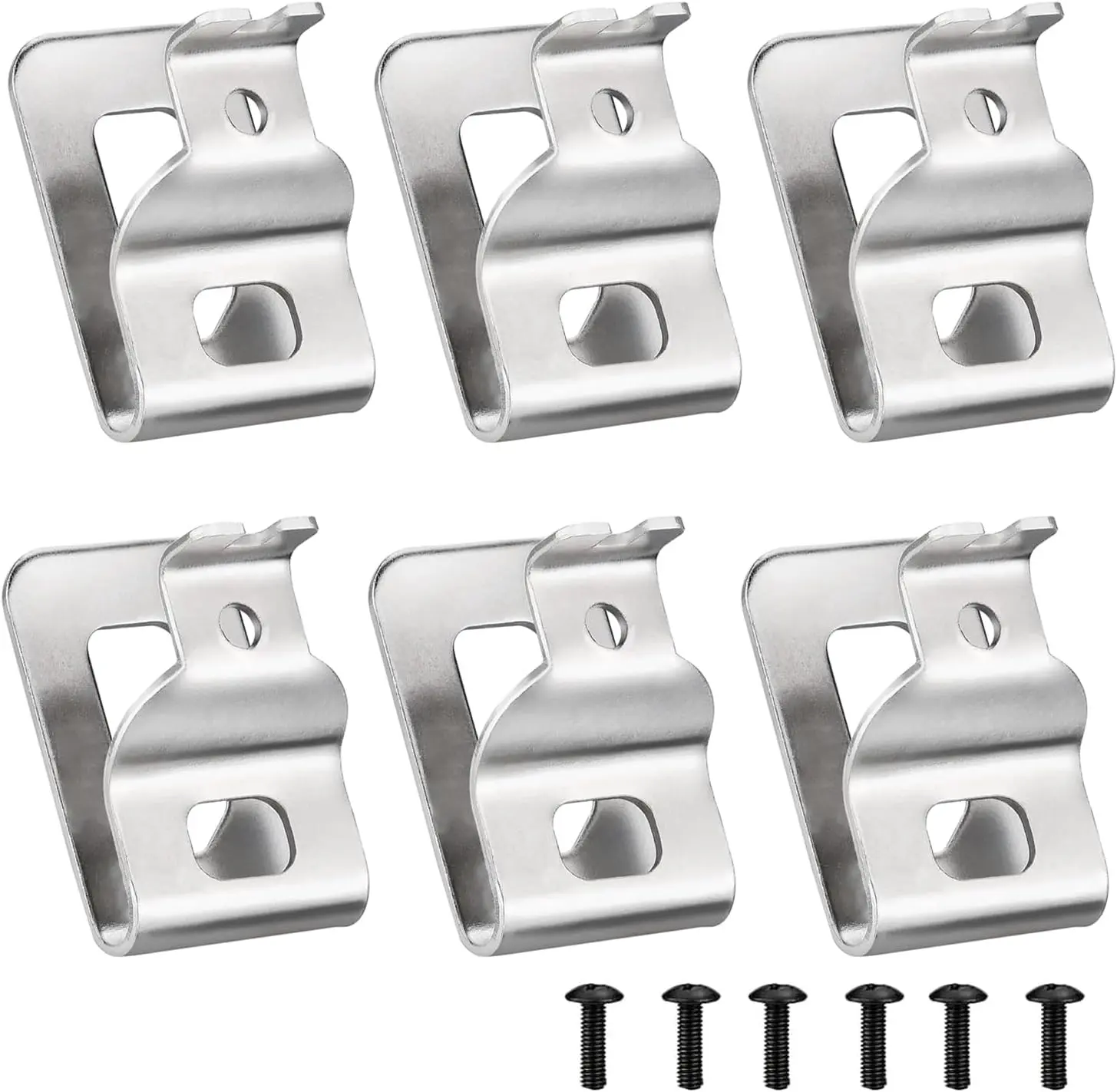 GJANSH Belt Clips for Dewalt, 6pcs 304 Stainless Steel Drill Tool Clips with Screws for Dewalt N268241 N086039 Fit for 20V Power Tools for DCD980 DCD985 DCD980L2 DCD985L2
