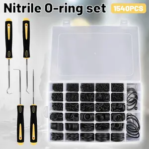 1540 Pcs O Ring Kit – 32 Sizes Nitrile Rubber (NBR) O-Ring Assortment Set, Metric & Inch, Seal Gasket for Automotive, Car, Truck, Motorcycle, Hydraulic, Pneumatic, HVAC, Plumbing Repair – Heavy Duty Storage Case