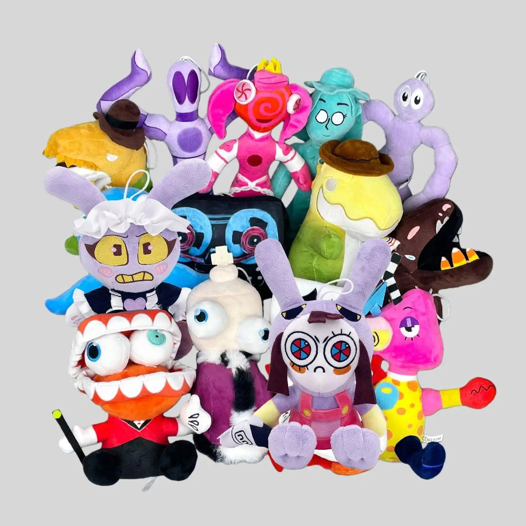 Circus Cartoon Rabbit Plush Toy 23 25cm Cute Maid Stuffed Animal Doll Soft Plushie Inspired by Digital Circus Anime Peripherals