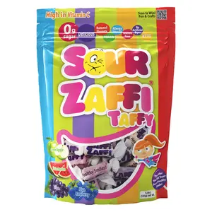 SOUR Zaffi Taffy Sugar Free Vegan Taffy 5 oz. Pouch Sour Candies