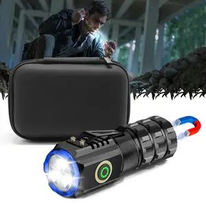 ISUNMEA Mini Flashlight 1300 Lumens Rechargeable USB C Charging, Small Flashlights High Lumens 6 Modes, Pocket Flashlight with Clip, Magnetic Flashlight for EDC,Camping, Hiking,Emergency.,ayrun flashlight tech