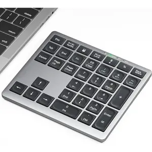 Number Pad  5.0 & 2.4G Portable Numeric Keyboard, USB-C Rechargeable, 34-  Keyboard for Data Entry, Compatible for Laptop, , iMac, Tablet, PC Desktop