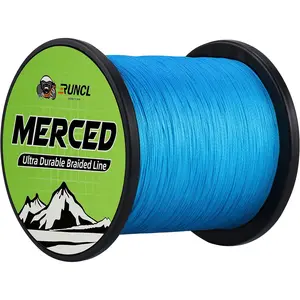 RUNCL Braided Fishing Line Merced, 1000 500 300 Yards Braided Line 4 8 Strands, 6-200LB - Proprietary Weaving Tech, Thin-Coating Tech, Stronger Smoother for Freshwater Saltwater pro grade performance