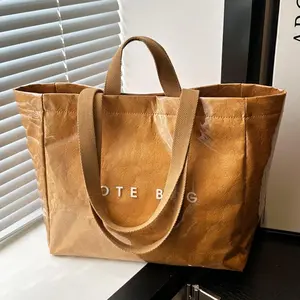Tote Bag for Women,Large Work Tote Bag Clear Plastic Tote Bag PVC Letter Printed Bag Kraft Paper Hobo Bag with Handle adult party(Raincoats)