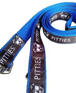Pitties Pitbull Blue Nylon Dog Collar MD, LG, XL, Leash
