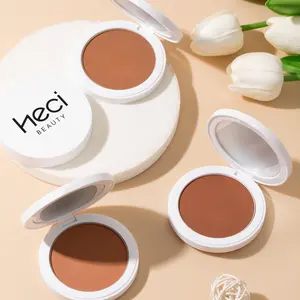 Highly Pigmented Bronzer Powder, Compact, Easy Makeup Essential for Teens & Beginners, Natural Finish Face Contouring, Daily Use Cosmetics