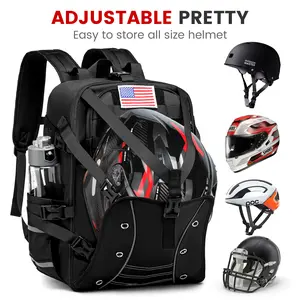 LUXIYIN Men's Motorcycle Functional Backpack - Oxford Cloth, Leakproof, Large Capacity, Multifunctional, Adjustable Straps, Universal Helmet Fit, Motorbike/Cycling Luggage Bag, Functional Backpacks