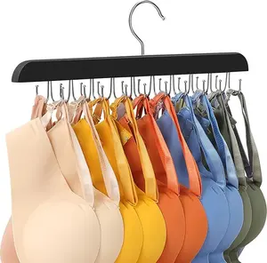 20-Hook Foldable Bra & Tank Top Hanger, Stainless Steel Metal Adjustable Closet Organizer, Room Accessories Space Saver for Closet Storage [New Deal]