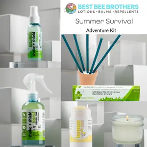 Mosquito Repellent, Summer Survival Adventure Kit (5 Items + Travel Bag)