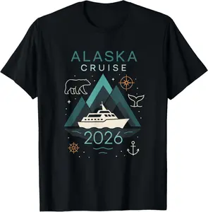Alaska Cruise 2026 - Family Vacation Trip Casual Short Sleeve Cotton Tee